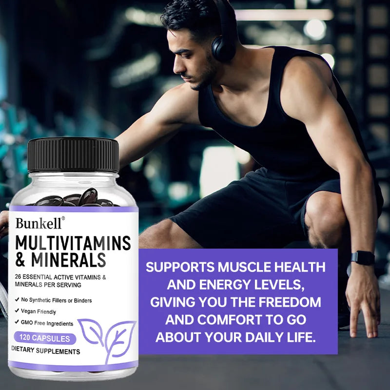 Multivitamin Capsules with Minerals,Repairs Skin,Promotes Liver Health,Improves Anemia and Vitamin Deficiencies,Boosts Energy