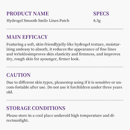 Hydrogel Smile Lines Patch Reduce Fne Lines Lifting Sagging Improve Dry Rough Smooth Enhance Skin Elasticity Moisturizing Care