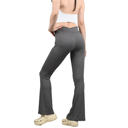 Woman Spring Summer Cinching Hip Lifting Fitness Exercise Elastic Bell Bottom Pants Women Casual Outdoor Running Yoga Pants