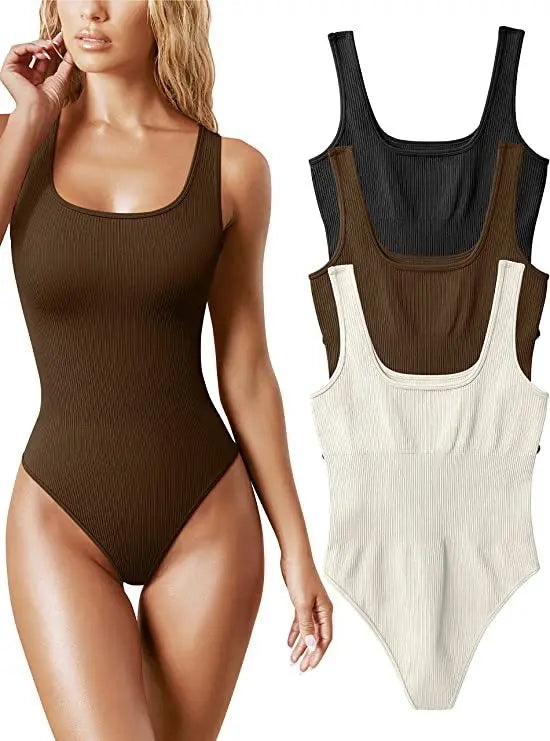 Strap Solid Bodycon Sexy Body Casual Basic White Summer Bodysuit Women Tops Sleeveless Sheer Bodysuits Jumpsuit Slim