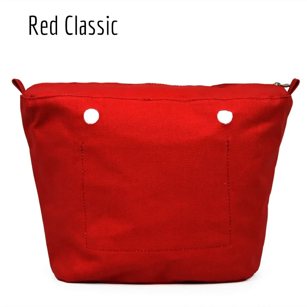 TANQU New Waterproof Inner Bag Organizer Insert Zipper Pocket for Classic Mini Obag Canvas Material for O Bag Red Classic CHINA