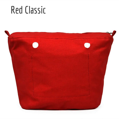 TANQU New Waterproof Inner Bag Organizer Insert Zipper Pocket for Classic Mini Obag Canvas Material for O Bag Red Classic CHINA