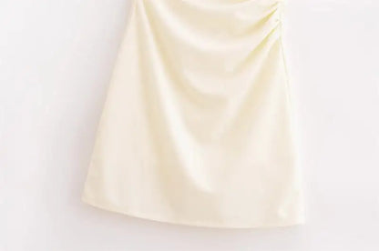 New Elegant Dresses Women's Summer 2025 New Fashion Tight Ruched Mini Party Women's Dress Street Youth Holiday Dress