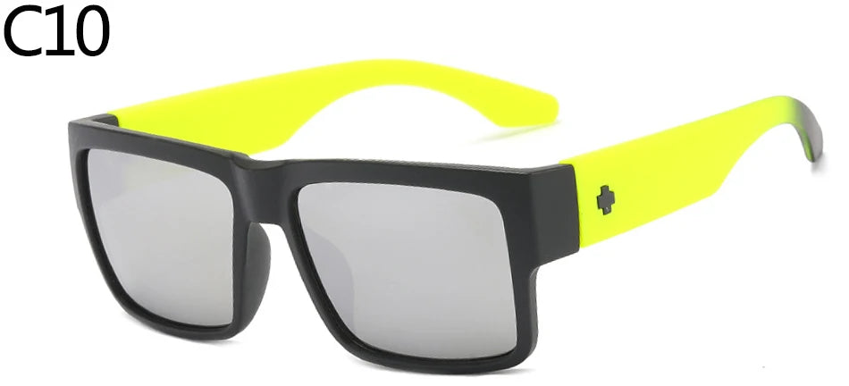 Oversized Sunglasses Men Square Driving Sun Glasses for Men 2183 Camping Hiking Fishing Shades Classic Eyewear Male UV400 C10 Without Packing