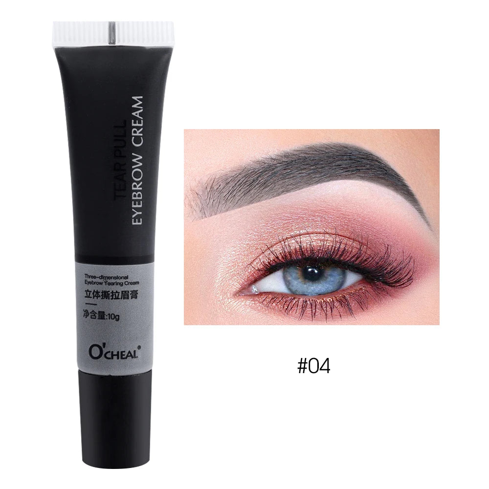 Waterproof Peel Off Eyebrow Gel Semi-Permanent Eye Brow Enhancer Tattoo Tint Long-lasting Black Brown Dye Eyebrow Cream Cosmetic C04