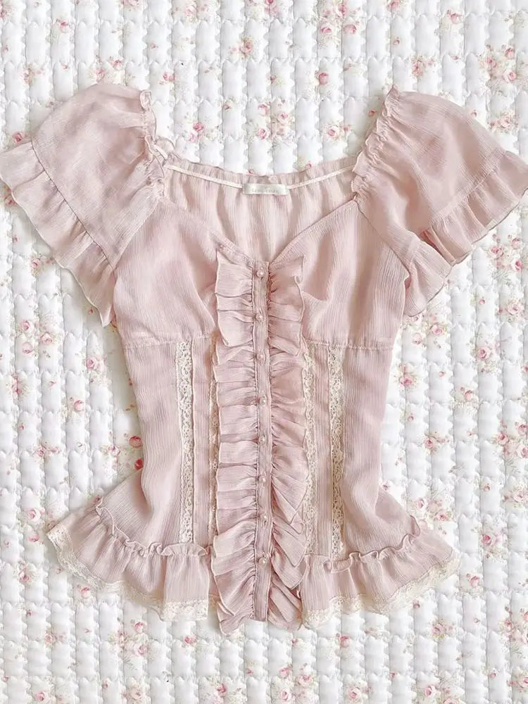 Japanese 2000s Y2k Gyaru Lolita Pink Shirt Womens Dresses 3-Piece Kawaii Sling Bow Short Dresses Sexy Fashion Party Dress Sweet Top