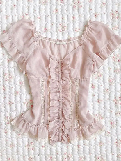 Japanese 2000s Y2k Gyaru Lolita Pink Shirt Womens Dresses 3-Piece Kawaii Sling Bow Short Dresses Sexy Fashion Party Dress Sweet Top