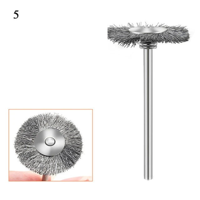 Nail Drill Bit Cleaning Brush Manicure Grinding Head Dual Brush Electric Drills Copper Wire Drill Brush Cleaner Nail Art Tools Style6