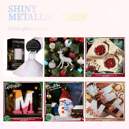 Laser Glitter Powder, 80g, 6 Colors, for Nail Art, Crafts, Candle Making, DIY Projects, Fine Glitter for Precise Designs