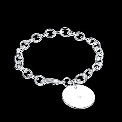 New High quality 925 Sterling Silver 4MM Women Men chain Male Twisted Rope Bracelets Fashion Silver Jewelry H270