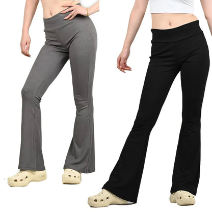 Woman Spring Summer Cinching Hip Lifting Fitness Exercise Elastic Bell Bottom Pants Women Casual Outdoor Running Yoga Pants