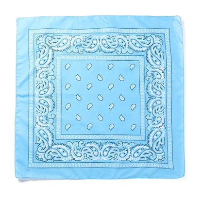 Outdoor Cycling 53cm Cotton Square Scarf Women Men Paisley Print HipHop Bandanas Scarves Headband Handkerchief Hair Mask Badiee Stylez