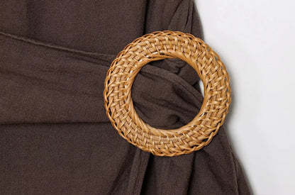 TRZA Women's Fashion Halter Neck Jumpsuit Backless Side Zipper Playsuit Buckle Detail Female Clothing