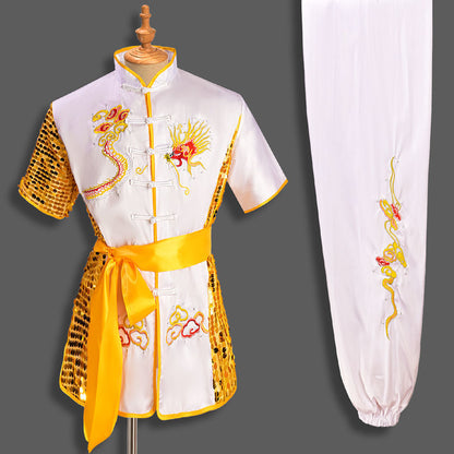 Men Women Chinese Traditional Dragon Wushu Uniform Kung Fu Clothing Set Martial Arts Uniform Tai Chi Kleding Taoist Shaolin Badiee Stylez