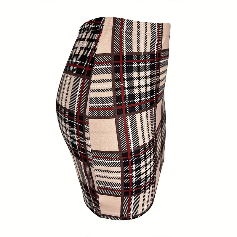 Plaid Skirt Sexy Micro Skirt Offiece Lady Red Green Elegant Pencil Mini Skirts Streetwear High Waist Lady Short Skirt for Women