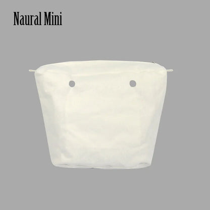 TANQU New Waterproof Inner Bag Organizer Insert Zipper Pocket for Classic Mini Obag Canvas Material for O Bag Natural mini CHINA