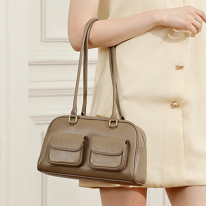 Hifashion Luxury Genuine Leather Underarm Shoulder Bags For Women 2025 Trend Designer Pillow Satchel Tote Office Ladies Handbags