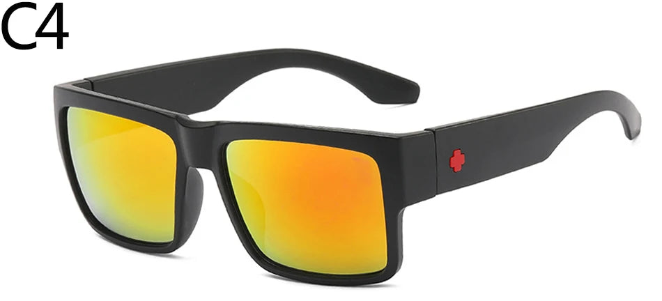 Oversized Sunglasses Men Square Driving Sun Glasses for Men 2183 Camping Hiking Fishing Shades Classic Eyewear Male UV400 C4 Without Packing