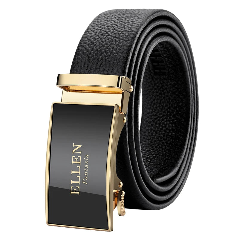 OYIFAN Men Belt Genuine Leather belt for men Alloy buckle ratchet belts Men Designer Belt Automatic belts 벨트 Badiee Stylez