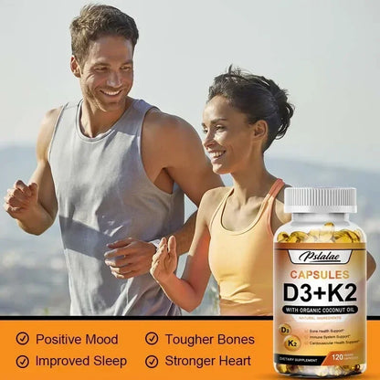 Vitamin D3 + K2 Supplement - Support Teeth, Bone, Heart Health & Joint Health