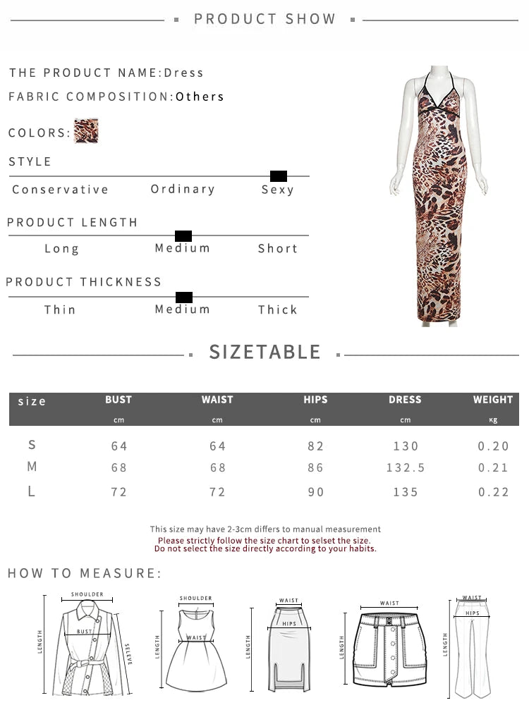 Weird Puss Sexy Maxi Dress Women Backless Coquette v-Neck Snake Print Sleeveless Summer Chic Classic Vacation Skinny Vestidos