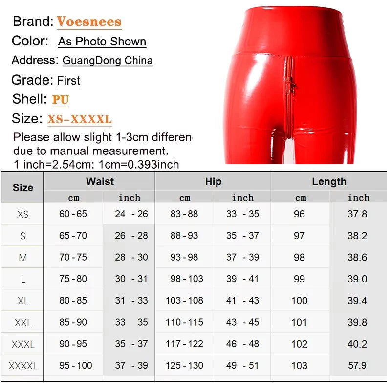 Sexy Tight Pants High Elasticated Waistband Trousers Sexy Slimming Leggings Skinny Pencil Pants Women PU Leather Hip Lifter