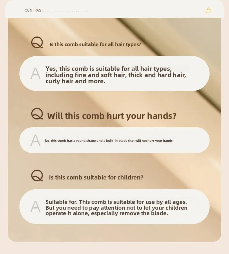 Portable Mini Hairdressing Comb Two-In-One Hair Cutting And Styling Professional Salon Comb for Black Hair And Wigs