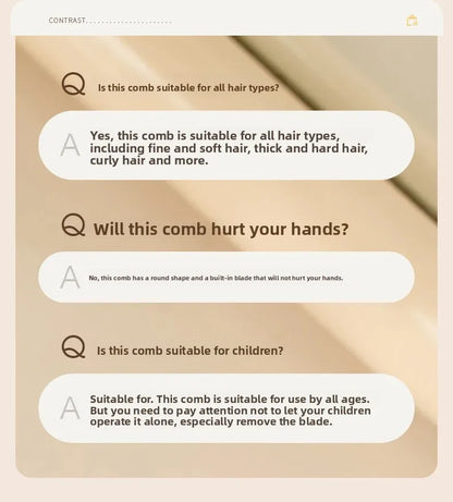 Portable Mini Hairdressing Comb Two-In-One Hair Cutting And Styling Professional Salon Comb for Black Hair And Wigs