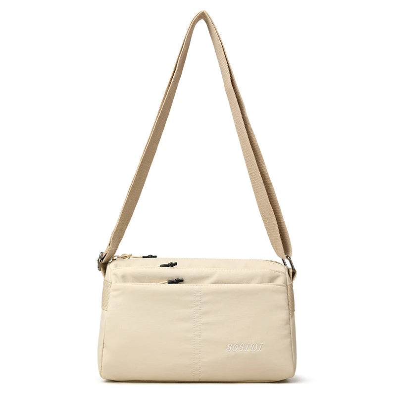 Four Layers Pockets Nylon Purses and Handbags Women Shoulder Bag Luxury Handbags Women Bags Designer Crossbody Bags for Women Rice