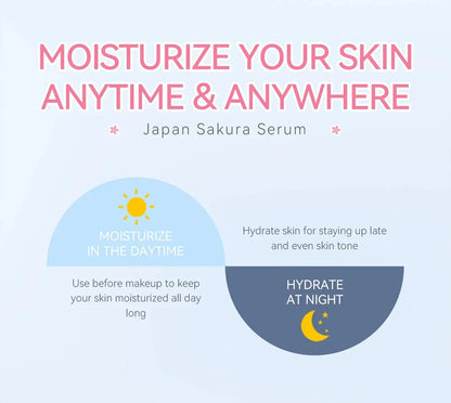 Sakura Whitening Face Serum Fade Fine Lines Anti Aging Tighten Pores Improve Melanin Pigment Dull Moisturizer Brighten Skin Care
