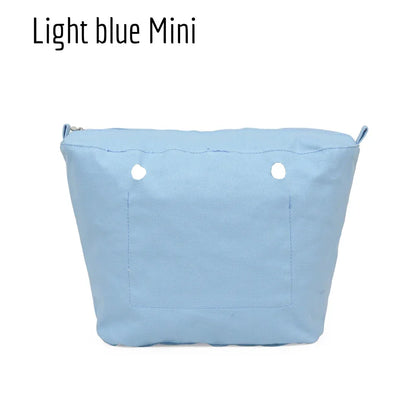 TANQU New Waterproof Inner Bag Organizer Insert Zipper Pocket for Classic Mini Obag Canvas Material for O Bag light blue mini CHINA