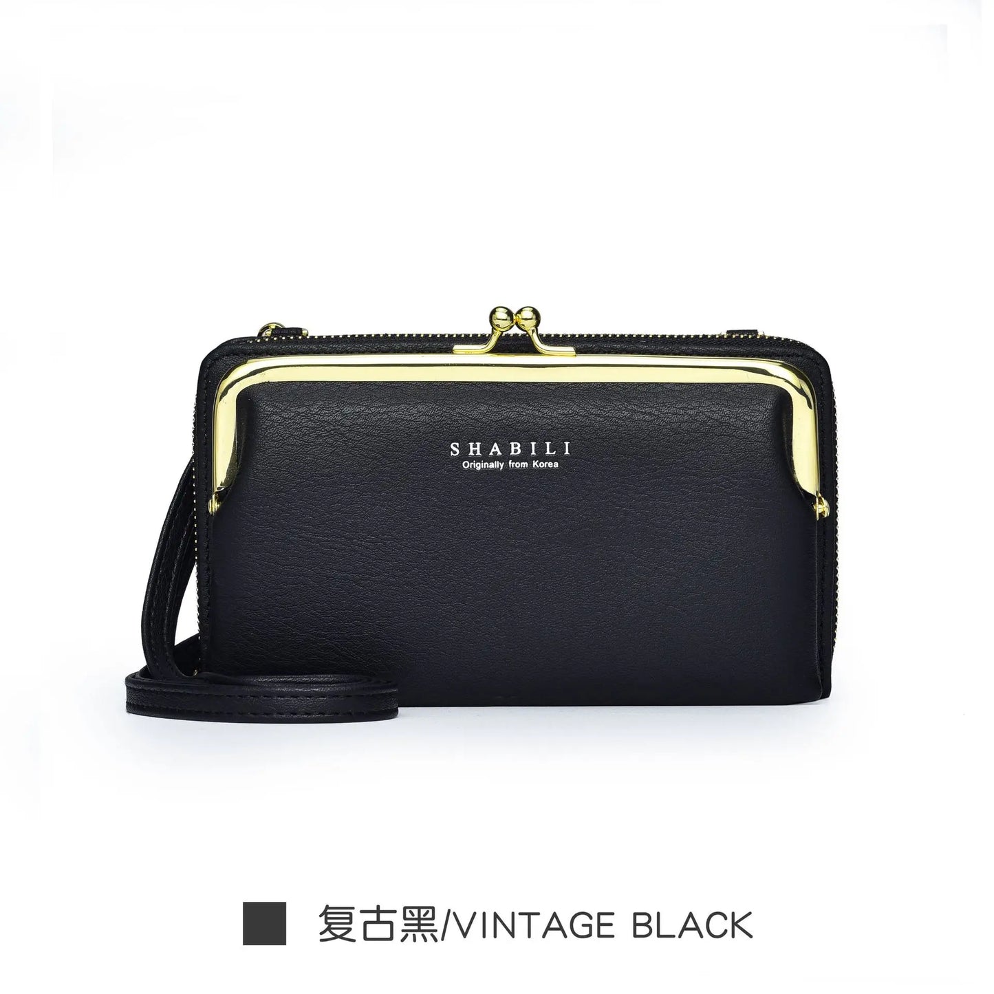 Fashion Women Luxury Leather Single Shoulder Bags Ladies Large Capacity Crossbody Mobile Phone Purse Female Messenger Wallet black1 Mini(Max Length<20cm) CN