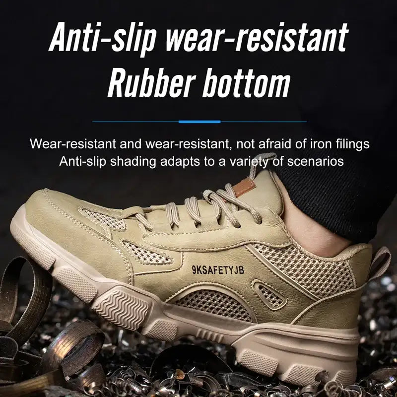 Breathable Safety Shoes Men Work Sneakers Indestructible Safety Boots Women Anti-smash Shoe Steel Toe Shoes Outdoor Sport Style