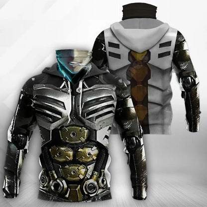 Police Skull 3D Printed Hoodies Harajuku Fashion Sweatshirt Women Men Casual Pullover Hoodie Mask Warm Drop Shipping Hoodie Mask 2