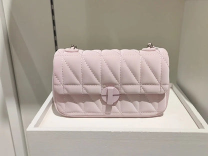 Quilted Crossbody Bag for Women - Luxury PU Leather Shoulder Bag Fashion Chain Small Purse HandBag