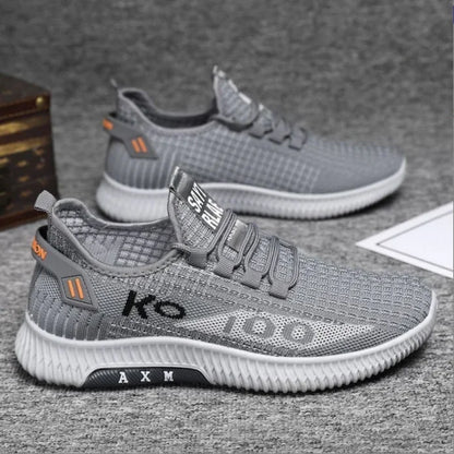 Breathable Mesh Sneakers Comfortable Casual Sport Shoes Fashion Shoes Lightweight Deodorant Outdoors Shoes Plus Size 39-44 Beige 1