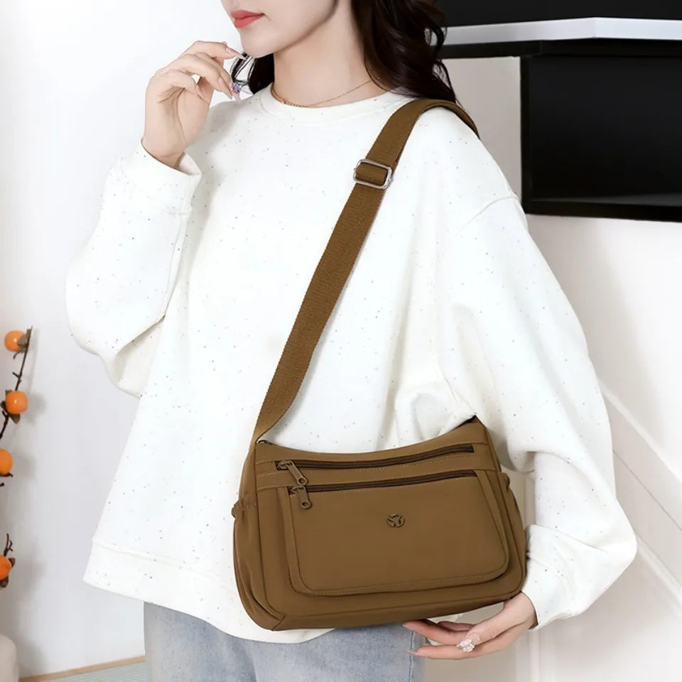 Just Hold A Lot Waterproof Nylon Shoulder Crossbody Bags for Women Messenger Travel Daily Use Bags Suitable for Mothers Shopping