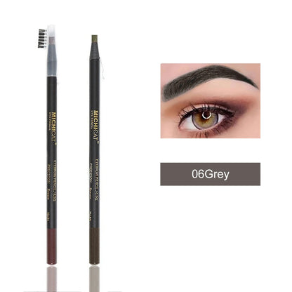 Eyebrow Pencil Waterproof Microblading Eyebrow Pen Tint Tattoo Eyebrows Makeup Cosmetics Natural Long Lasting Eye Brow Pencil 06Grey