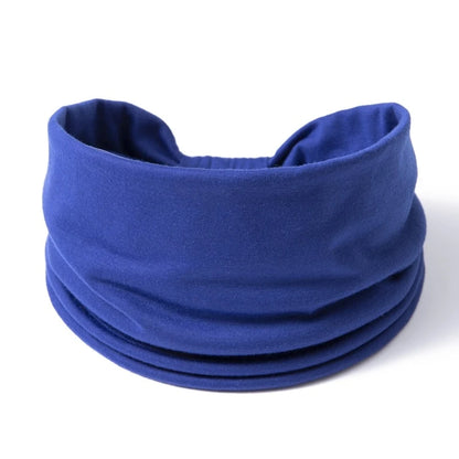 Wide -Side Elastic Band Woman Yoga Hairbands Solid Color sports Hair Band tie Bandanas Fashion Headband Headwear Turbans TM01-7 treasure blue