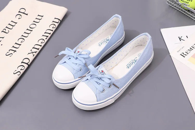 Canvas Small White Shallow Cut Summer Flat Sport Casual Ladies Soft Sneakers Platform Zapatillas De Mujer Tenis Women Luxury