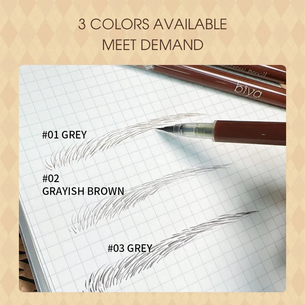 Ultra-fine Eyebrow Cosmetic Pencil Natural Brown Make Up Lying Silkworm Eyeliner Waterproof Long Lasting Liquid Eye Brow Pencil