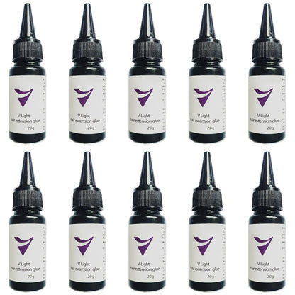 5/3/1PCV-Light Technology Hair Extension Clear Wig glue 20g V-light Traceless tool for tape Hair Extension Fast Grafting Tool