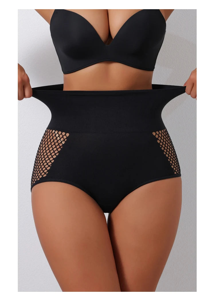 Flarixa 1/2/3Pcs Hollow Belly Control Shapewear Women Panties High Waist Double Layer Tummy Shaper Heart-shaped Hip Lift Pants Badiee Stylez