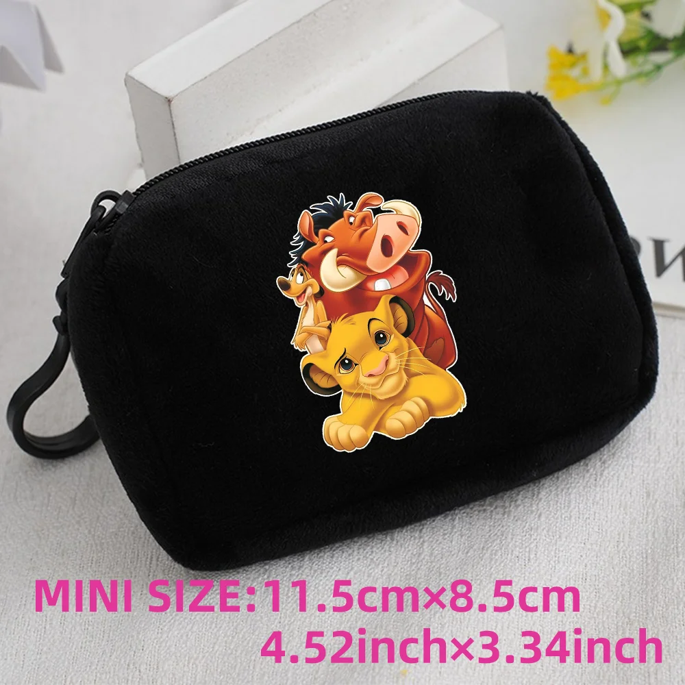 The Lion King Coin Purse Mini Coin Key Bag Money Pocket Plush Wallet Kid Cartoon Cute Moneybag Kawaii Birthday Gift Storage Bag 1pcs-008