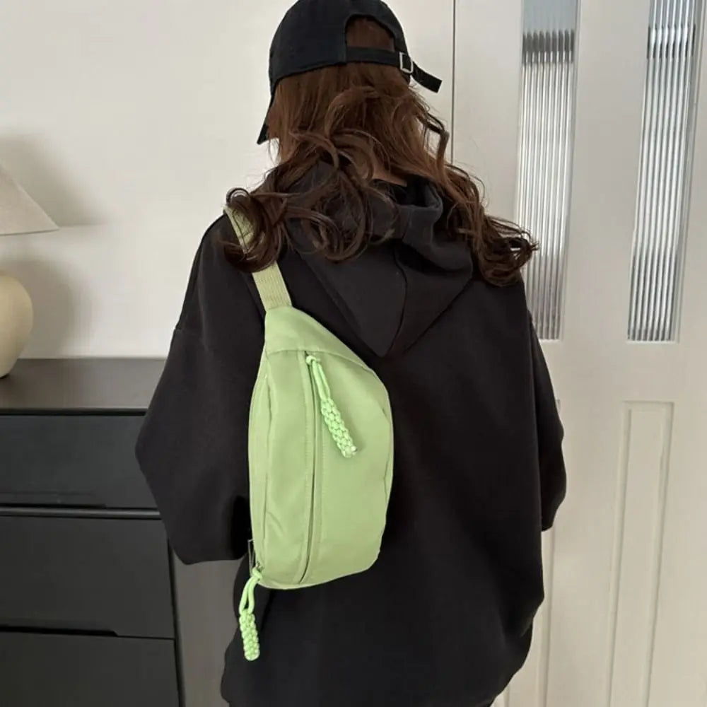 Half Moon Women's Chest Bag New Oxford Cloth Large Capacity Waist Bags Waterproof Multifunctional Running Belt Bags Sport