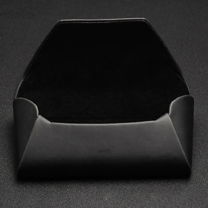 KLASSNUM Brown PU Leather Retro Sunglasses Box Men High Quality Art Anti-compression Myopia Glasses Storage Hard Case Holder