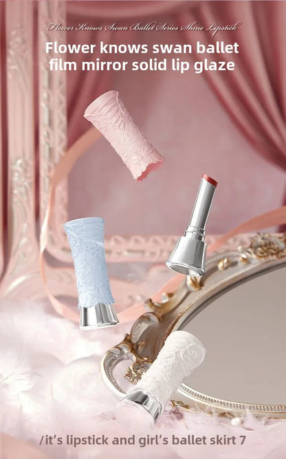 Flower Knows Makeup Sets Swan Ballet Series Gift Box Lipstick Blush Eyeshadow Palette Handheld Mirror Makeup Gift Box