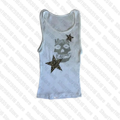 Woman Clothing Gothic Dress Harajuku Party Dresses Graphic Rock Y2k Clothes Black Mini Dress Punk Goth Emo Short Women's Summer White2