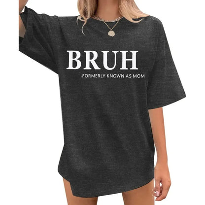 Oversized Tshirts for Women Mama Shirt - Overstimulated Moms Club Shirt Funny Graphic Shirts Casual Short Sleeve Tees