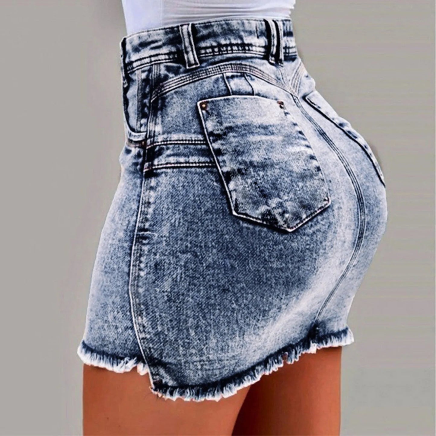 Mini Skirt Women's Wash Mini Female Short Skirts Summer Women's Sexy Denim Skirt Skirts for Women Knee Length Casual